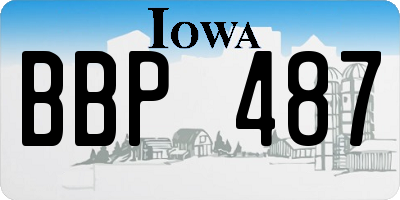 IA license plate BBP487