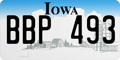 IA license plate BBP493