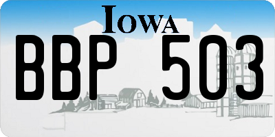 IA license plate BBP503