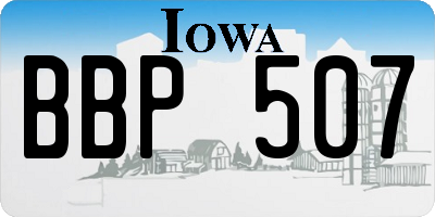 IA license plate BBP507