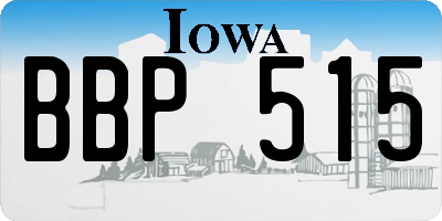 IA license plate BBP515