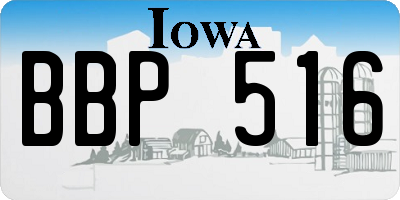 IA license plate BBP516