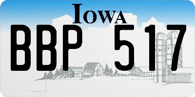 IA license plate BBP517