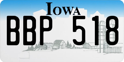 IA license plate BBP518