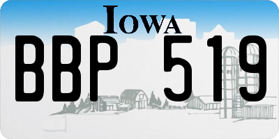 IA license plate BBP519