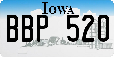 IA license plate BBP520