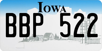 IA license plate BBP522