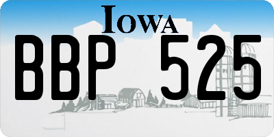 IA license plate BBP525