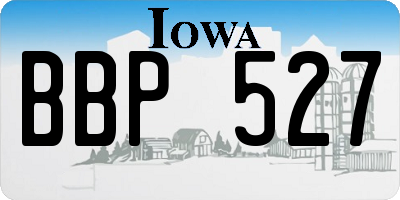 IA license plate BBP527