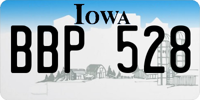 IA license plate BBP528