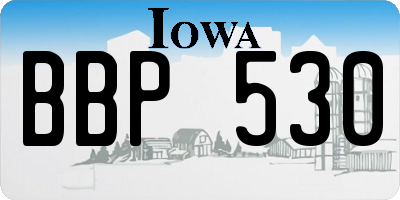 IA license plate BBP530