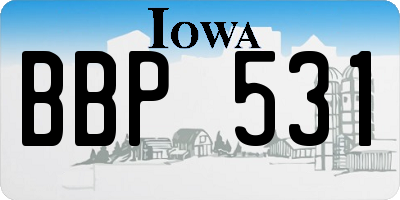 IA license plate BBP531
