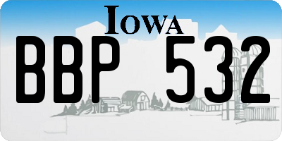 IA license plate BBP532