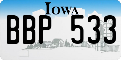 IA license plate BBP533