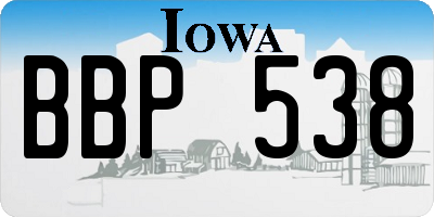IA license plate BBP538