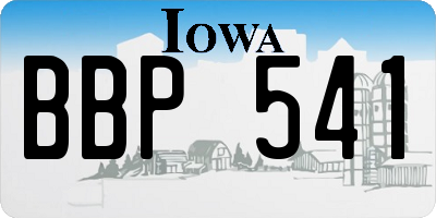 IA license plate BBP541