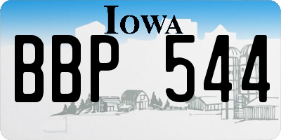 IA license plate BBP544