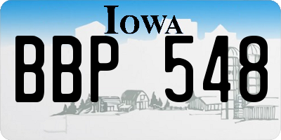 IA license plate BBP548
