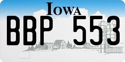 IA license plate BBP553