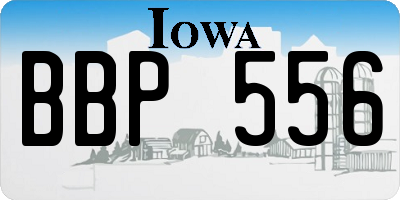 IA license plate BBP556