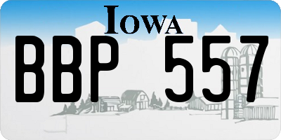 IA license plate BBP557