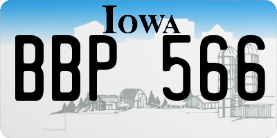 IA license plate BBP566