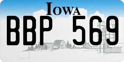 IA license plate BBP569