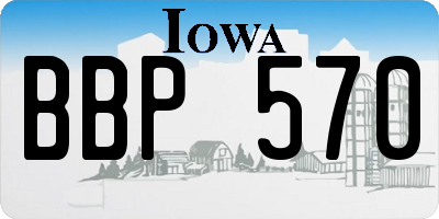 IA license plate BBP570
