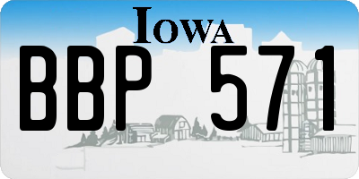 IA license plate BBP571