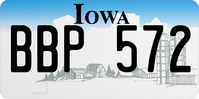 IA license plate BBP572