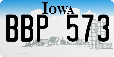 IA license plate BBP573