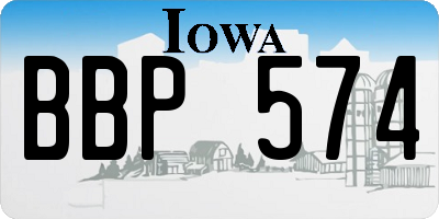 IA license plate BBP574