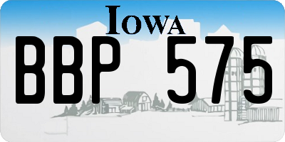 IA license plate BBP575