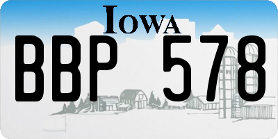 IA license plate BBP578