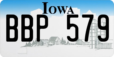 IA license plate BBP579