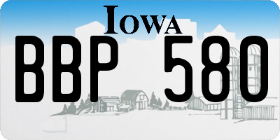 IA license plate BBP580