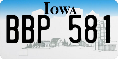 IA license plate BBP581