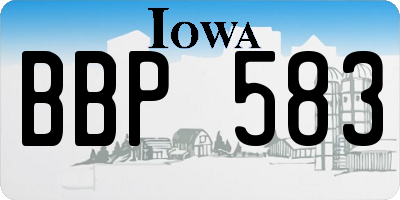 IA license plate BBP583