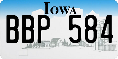 IA license plate BBP584
