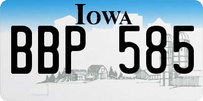IA license plate BBP585
