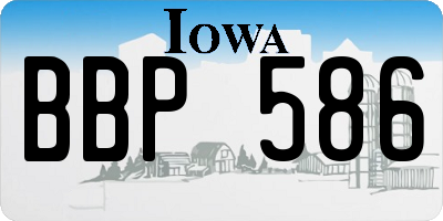 IA license plate BBP586