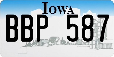 IA license plate BBP587