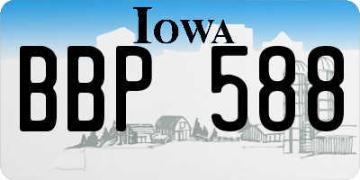 IA license plate BBP588