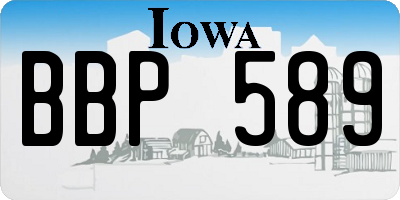 IA license plate BBP589