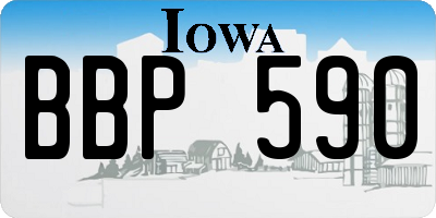 IA license plate BBP590