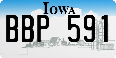 IA license plate BBP591