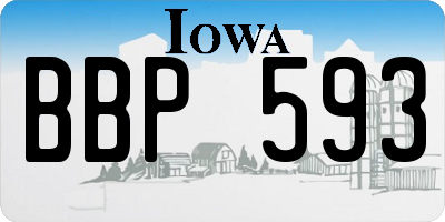 IA license plate BBP593