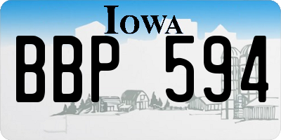 IA license plate BBP594
