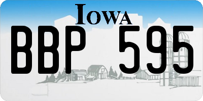 IA license plate BBP595