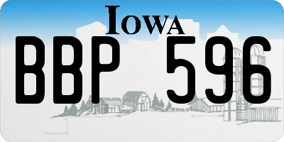 IA license plate BBP596